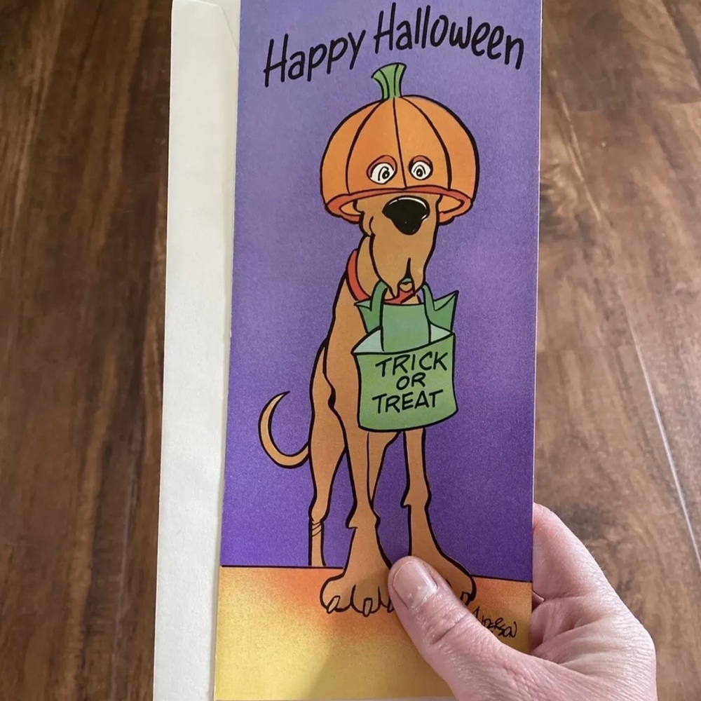 Marmaduke The Dog Happy Halloween Brad Anderson Vintage Greeting Card Gibson